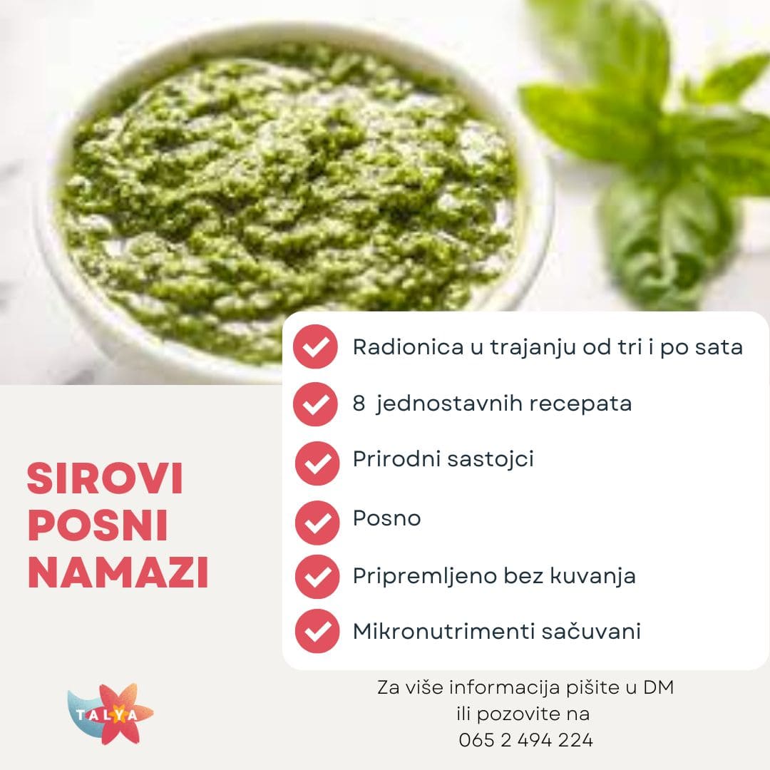 Sirovi posni namazi radionica